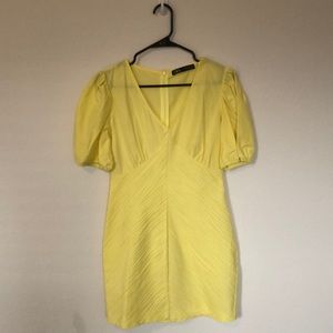 Yellow Dress with ruching detail